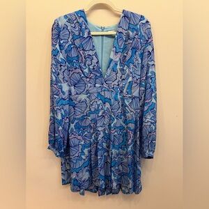 RIXO Harper Dress - Psychedelic Blue